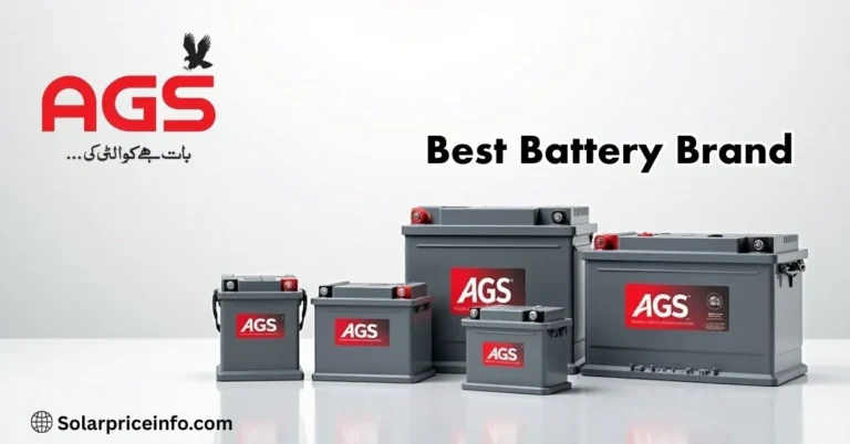 AGS battery price in Pakistan 2025 latest models display, Different AGS batteries in various sizes with updated prices, AGS battery price in Pakistan for car, UPS and solar systems, High-quality AGS batteries lineup showing price details,