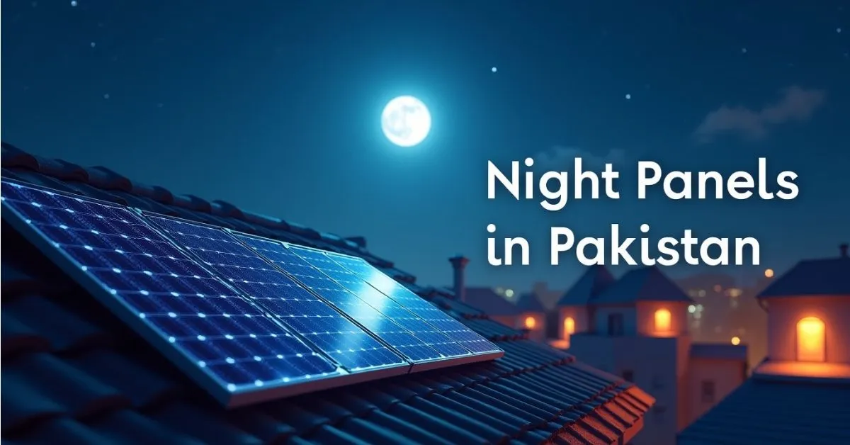 Night solar panels in Pakistan storing energy for nighttime use, Affordable night solar panels powering homes and businesses, How night solar panels provide continuous electricity in Pakistan, Night solar panels reducing electricity bills and saving energy,