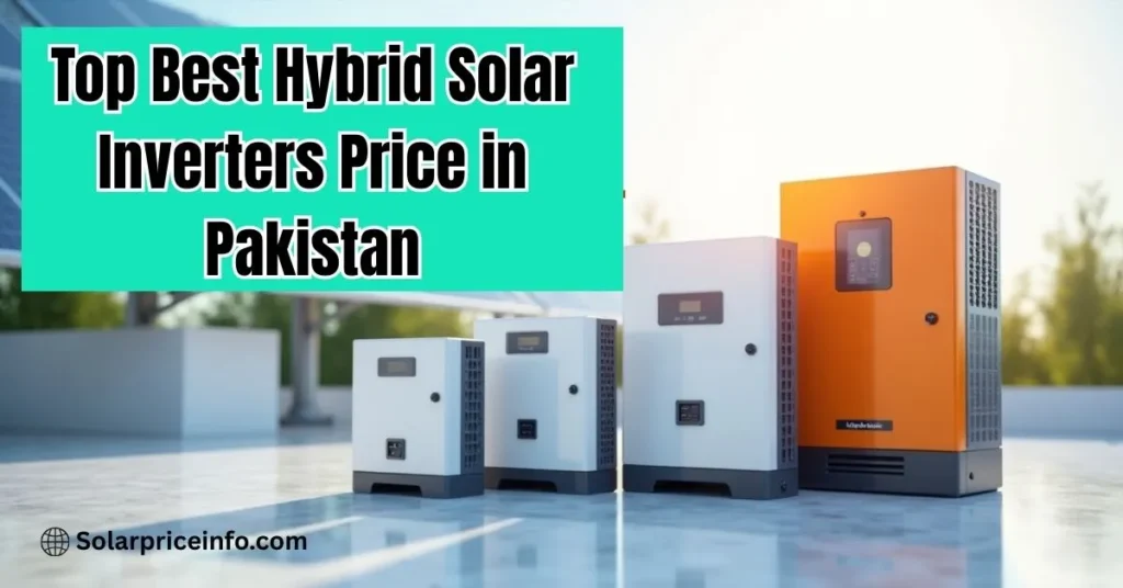 Hybrid solar inverter price in Pakistan on rooftop, Best hybrid solar inverters in Pakistan Modern hybrid solar inverter with solar panels Pakistan, Reliable hybrid solar inverter setup in Pakistan,