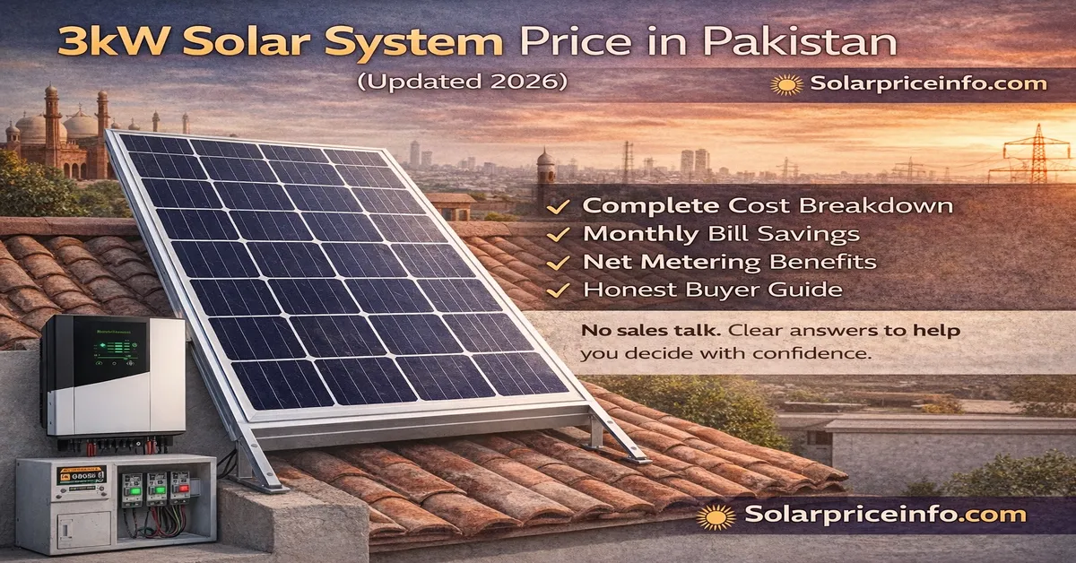 3kW solar system price in Pakistan for home rooftop installation rooftop 3kW solar system installation cost in Pakistan residential 3kW solar system setup in Pakistan
