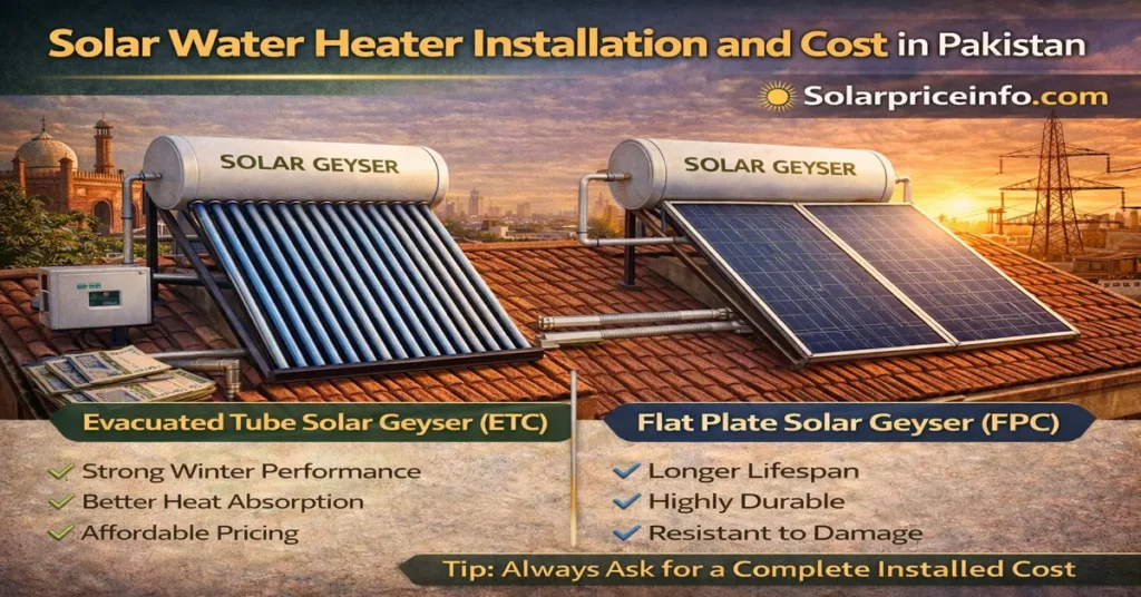 solar geyser installation with water tank and pipes solar water heater installation setup on rooftop complete solar geyser system installed for home use