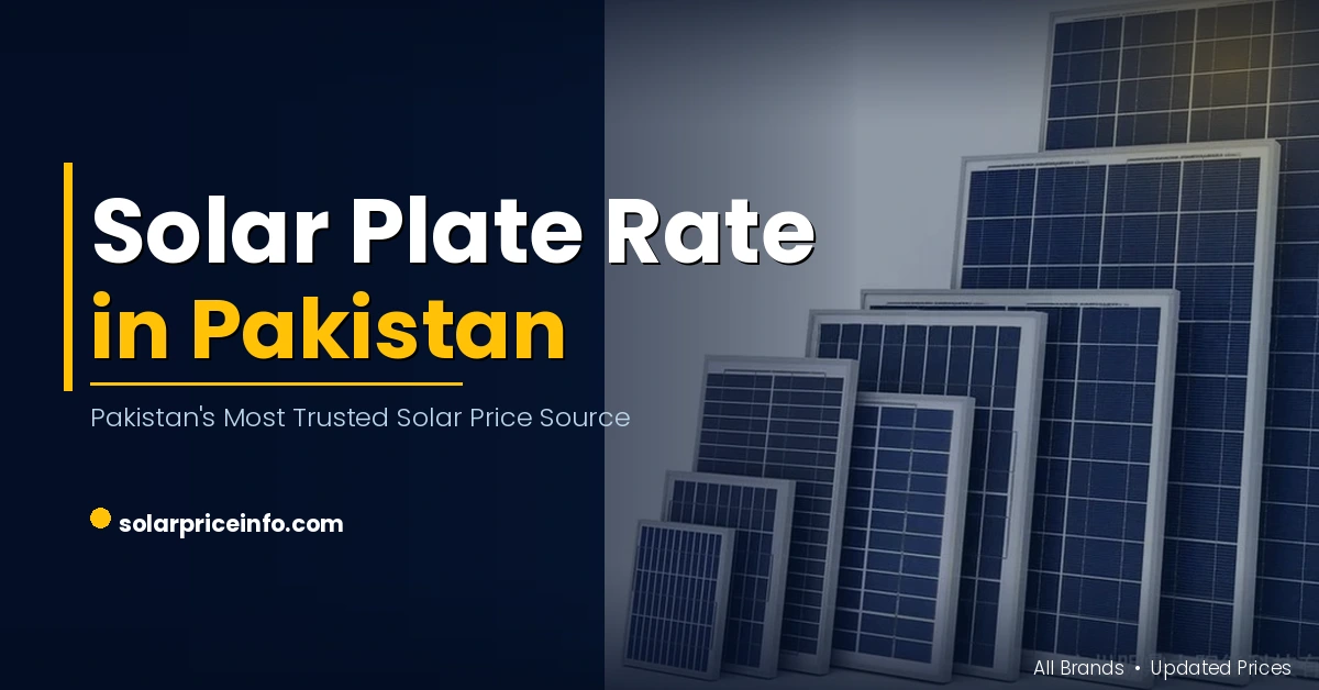 Solar plate rate in Pakistan showing Longi, Jinko and Canadian solar panel prices per watt in 2026