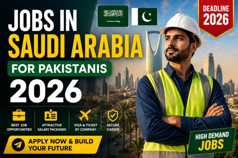 Jobs in Saudi Arabia for Pakistanis 2026